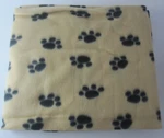Luxe Pet Life Blanket Beige With Brown Paws 50" 60" New. Fixed Price $13.37.