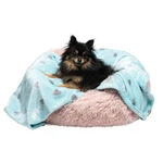 Plush Flannel Pet Throw Blanket, Turquoise Juicy Scottie Hearts. Fixed Price $17.67.