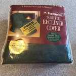 Cannon Sure Fit Recliner 3 Piece Hunter Green Denim Slipcover Stayputs New. Fixed Price $29.00.