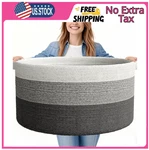 125L Extra Large Blanket Basket, 16, Jumbo Laundry Woven Baskets Decor.... Fixed Price $51.59.