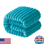 Ntbay Twin Plush Flannel Blanket 60X80" Soft Warm Lightweight Striped. Fixed Price $29.98.