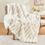 Bedelite Faux Fur Blanket For Couch, Soft And THROW(50"X60"), 01-CREAM. Fixed Price $50.99.