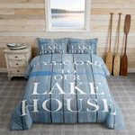 Manfei Lake Comforter Set Queen Size Cabin Rustic Farmhouse Style Bedding. Fixed Price $56.47.