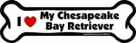 Imagine This Bone Car Magnet, Love My Chesapeake Bay Retriever, 2-INCH By 7-IN. Fixed Price $7.95.