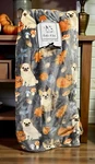 Pickle & Dot Fall Thanksgiving Pug Corgi Dogs Cat Gray Plush Throw Blanket Nwt. Fixed Price $32.00.