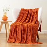 Battilo Burnt Orange Throw Blanket For Couch, 51" X 67", Soft Warm Cozy Cheni.... Fixed Price $75.88.