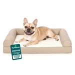 Furhaven Pet Products Medium Plush & Performance Linen Orthopedic Sofa Dog Bed. Fixed Price $45.41.
