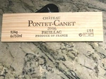Ch. Pontet Canet 2014/16 Pauillac Region Wine Rare Vintage Crate Box SIDE1 Panel. Fixed Price $7.95.