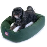Majestic Pet 24" Green Sherpa Bagel Dog Bed - Small/medium, Washable. Fixed Price $45.87.