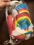 Beach Bath Swim Set 3PC Rainbow Pool Towel Plush Toy Wet Bag Clear Drawstring. Fixed Price $29.99.
