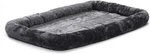 Quiettime Dog Bed Gray Faux Fur Bolster, Ultra-soft And Machine Washable, Fits. Fixed Price $50.99.