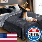 Tisancy Love Waterproof Dark Gray And Light Bed Blanket 80'' X 90'' With. Fixed Price $92.74.