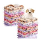 Chumia 40 Pcs Blankets Soft Fluffy Fleece Washable Pet Dog Sleep Mat Paw Prin.... Fixed Price $53.30.