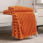 Dissa Fleece Blanket Throw Size 51X63, Orange Soft, Plush, Fluffy, Fuzzy, Wa. Fixed Price $32.09.