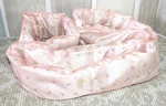 American Girl Bitty Baby Light Pink Heart Flower Crib Bumper Pad Only - Euc. Fixed Price $13.50.
