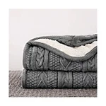 Longhui Bedding Acrylic Cable Knit Sherpa Throw Blanket - Thick, Soft, Big, C.... Fixed Price $64.62.