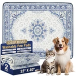 Deep Dear Washable Pee Pads For Dogs 40"X32" Pack, Reusable Extra .... Fixed Price $24.18.