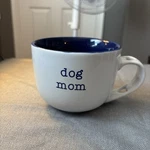 Pavilion Gift Company Dog Mom Mug White Blue Writing Love. Fixed Price $10.00.