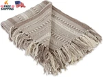 Dii Braided Striped Decorative Throw Blanket, 50X60, Stone. Fixed Price $42.51.