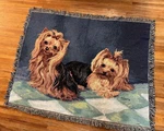 Yorkshire Terrier Tapestry Throw Blanket Pickens Woven Fringe Dogs. Fixed Price $29.99.