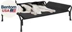 Cooling Elevated Dog Bed, Raised Pet Cot With Guardrail & Slope Headrest, Durabl. Fixed Price $62.83.