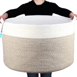 Casaphoria Xxxlarge Cotton Rope For Living Room - Woven Storage Basket.... Fixed Price $37.59.