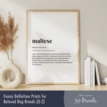 Funny Dog Definition Print Dictionary Wall Art Pet Gift (breeds Z). Fixed Price $25.64.