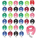 Hillban 36 Pcs Dog Leash Bulk 5 Ft Multicolored Puppy Training Slip Pet.... Fixed Price $52.03.
