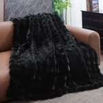 Black Faux Fur Throw Blanket For Couch Bed Fuzzy Plush Fluffy Soft Fo.... Fixed Price $81.89.