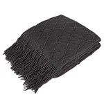 Pavilia Dark Gray Knit Throw Blanket For Couch Bed, Assorted Colors Sizes. Fixed Price $27.07.