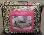 Juicy Couture Leopard Print Satin Queen 8PC Comforter,shams,sheet Set,pillow. Fixed Price $149.99.