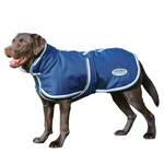 Weatherbeeta Comfitec Parka 1200D Deluxe Dog Coat, Navy/grey/white, 16". Fixed Price $90.16.