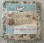 Sure Fit Floral Loveseat Slipcover 2 Separate Bryant Park Fern. Fixed Price $48.00.