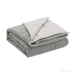 Satwip Cooling Weighted Blanket 12 Pounds Moire Jersey Twin Size Bed Bla.... Fixed Price $63.94.