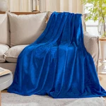 Jiahannha Royal Blue Throw Blanket Fleece 50"X60",SUPER Soft Cozy Plush. Fixed Price $26.77.