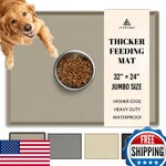 Averyday 100% Waterproof Silicone Dog Food Mat, 0.63" Raised Edge, Dishwasher Sa. Fixed Price $71.94.