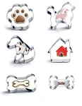 6 Pieces Dog Cookie Cutters Set, Bone, Paw Print, Puppy, Poodle And .... Fixed Price $13.23.