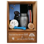 Favonuovy Pet Memorial Shadow Box Keepsake 9.25X13 Dog Large, Brown. Fixed Price $56.99.