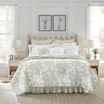King Bedford 3PC Cotton Quilt & Sham Set Green - Laura Ashley. Fixed Price $89.00.