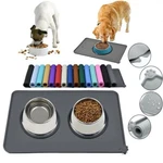 Pet Food Mat Cat Dog Puppy Silicone Feeding Non Slip Waterproof Bowl 18X12IN. Fixed Price $13.98.