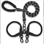 Dual Dog Leash - 360 Swivel, No Tangle Walking With Shock Absorbing Bunge. Fixed Price $29.99.