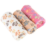 Pet Cat Super Soft Blanket Doggy Puppy Kitten Warm Bed Mat Paw Print Cushion. Fixed Price $9.49.