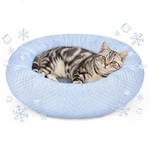 Small Cooling Donut Dog Cat Bed Calming, Anti-anxiety Cuddler For Puppies. Fixed Price $51.98.
