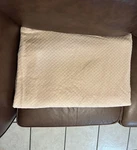 Wamsutta Cotton Peach Blanket Woven Twin Size 62X91 Textured Light-orange Guc. Fixed Price $28.99.