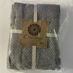 Chanasya Textured Knit Blue/gray Throw Blanket With Tassels & 2 Pillows Cases. Fixed Price $33.88.