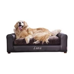 Moots Premium Leatherette Pets Sofa, Espresso, Medium/large, Customizable. Fixed Price $256.17.