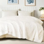 Exclusivo Mezcla Fuzzy Faux Fur Bed Blanket Queen Size, Reversible Shaggy She.... Fixed Price $46.32.