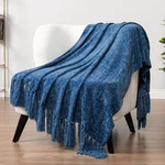 Pavilia Blue Chenille Blanket For Couch 50 X 60 Inches - Throw,. Fixed Price $38.57.