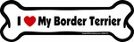 Imagine This Bone Car Magnet, Love My Border Terrier, 2-INCH By 7-INCH. Fixed Price $12.92.