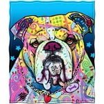 Dawhud Direct Dean Russo Bulldog 50X60 Fleece Throw Blanket Multicolor Pop Art. Fixed Price $19.54.
